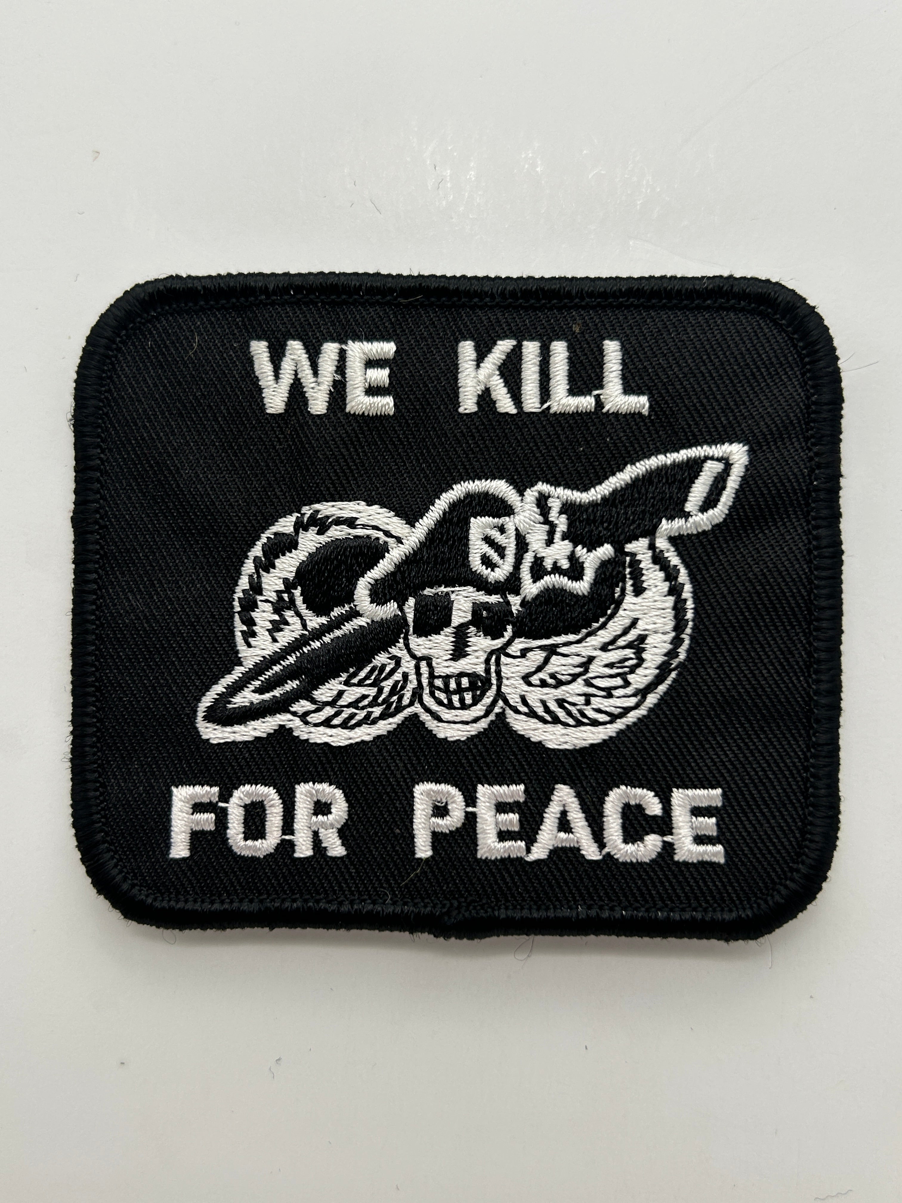 US Veteran Favorites "We kill for Peace" Black Patch | Military Hats & Pins