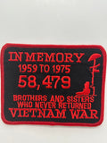 US Veteran Favorites Vietnam War "1959-1975" Black Patch | Military Hats & Pins