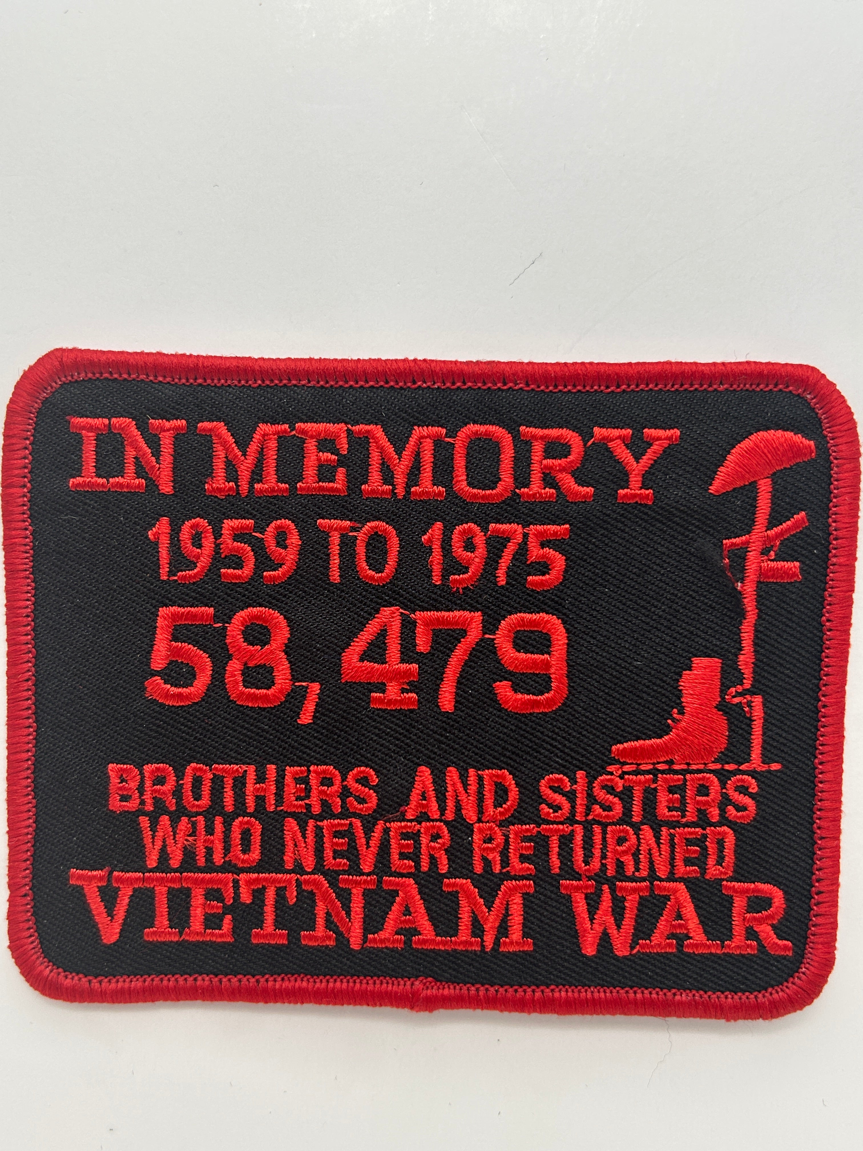 US Veteran Favorites Vietnam War "1959-1975" Black Patch | Military Hats & Pins