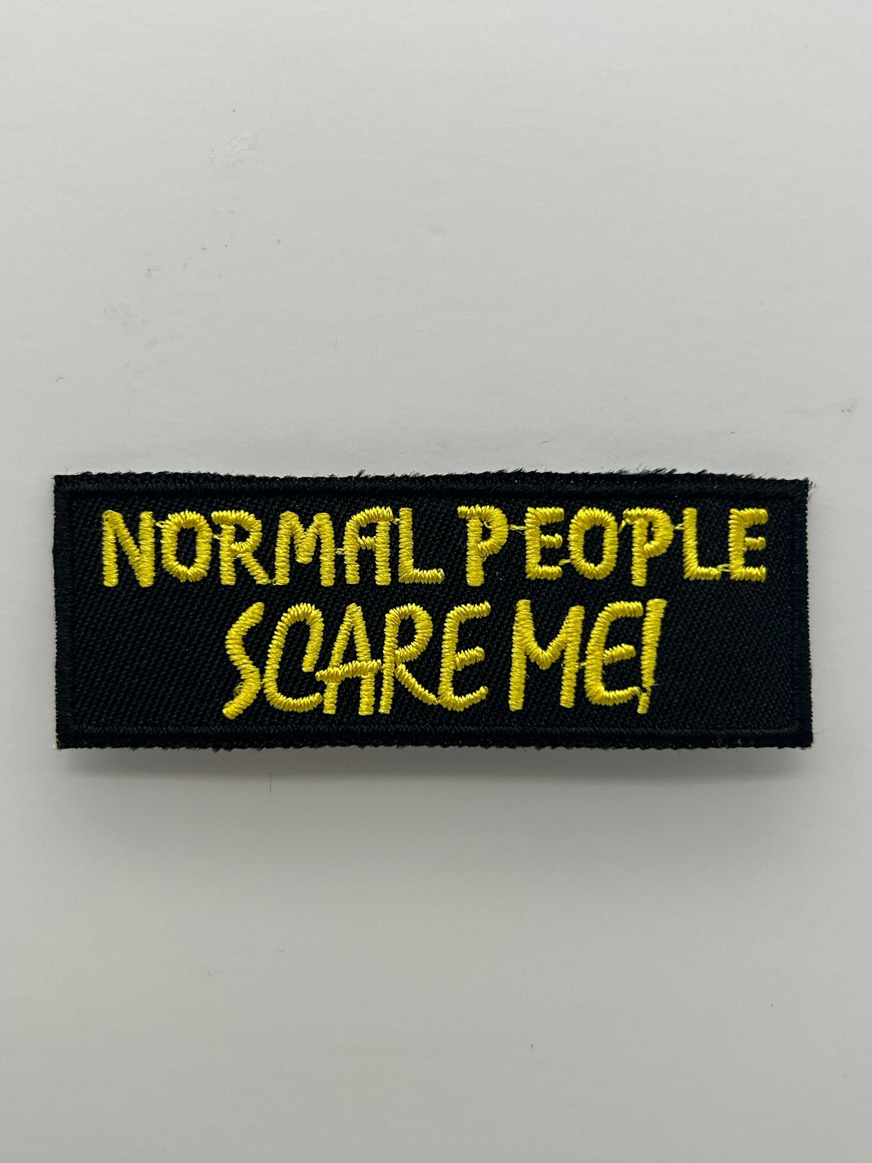 US Veteran Favorites "Normal People, Scare Me" Black Patch | Military Hats & Pins