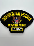 US Veteran Favorites "Dysfunctional Veteran US Navy" Black Arch Patch | Military Hats & Pins