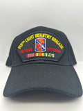 US Army - 198th Light Infantry Brigade Vietnam Veteran Black Adjustable One Size Military Hat | Military Hats & Pins