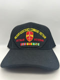 US Army - Military Assistance Command Vietnam Veteran Black Adjustable One Size Military Hat | Military Hats & Pins