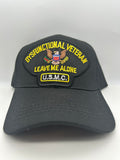 US Marines Corps - U.S.M.C Dysfunctional Veteran "Leave Me Alone" Black Embroidered Military Cap - Adjustable One Size | Military Hats & Pins