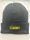 US Marines Veteran Wool Cap Beanie Black One Size | Military Hats & Pins