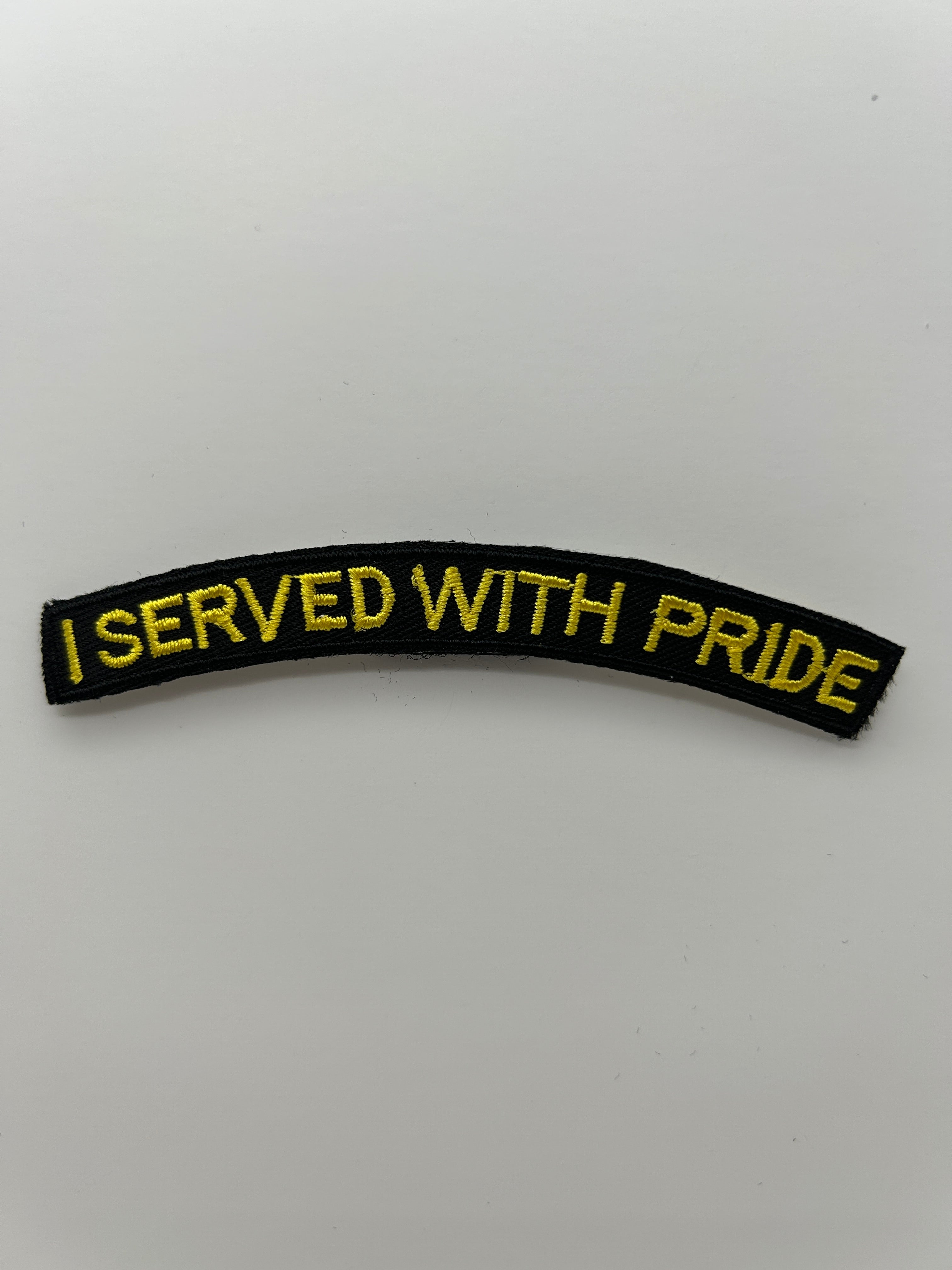 Military Patches: Tabs & Tiny Logo | I SERVED WITH PRIDE