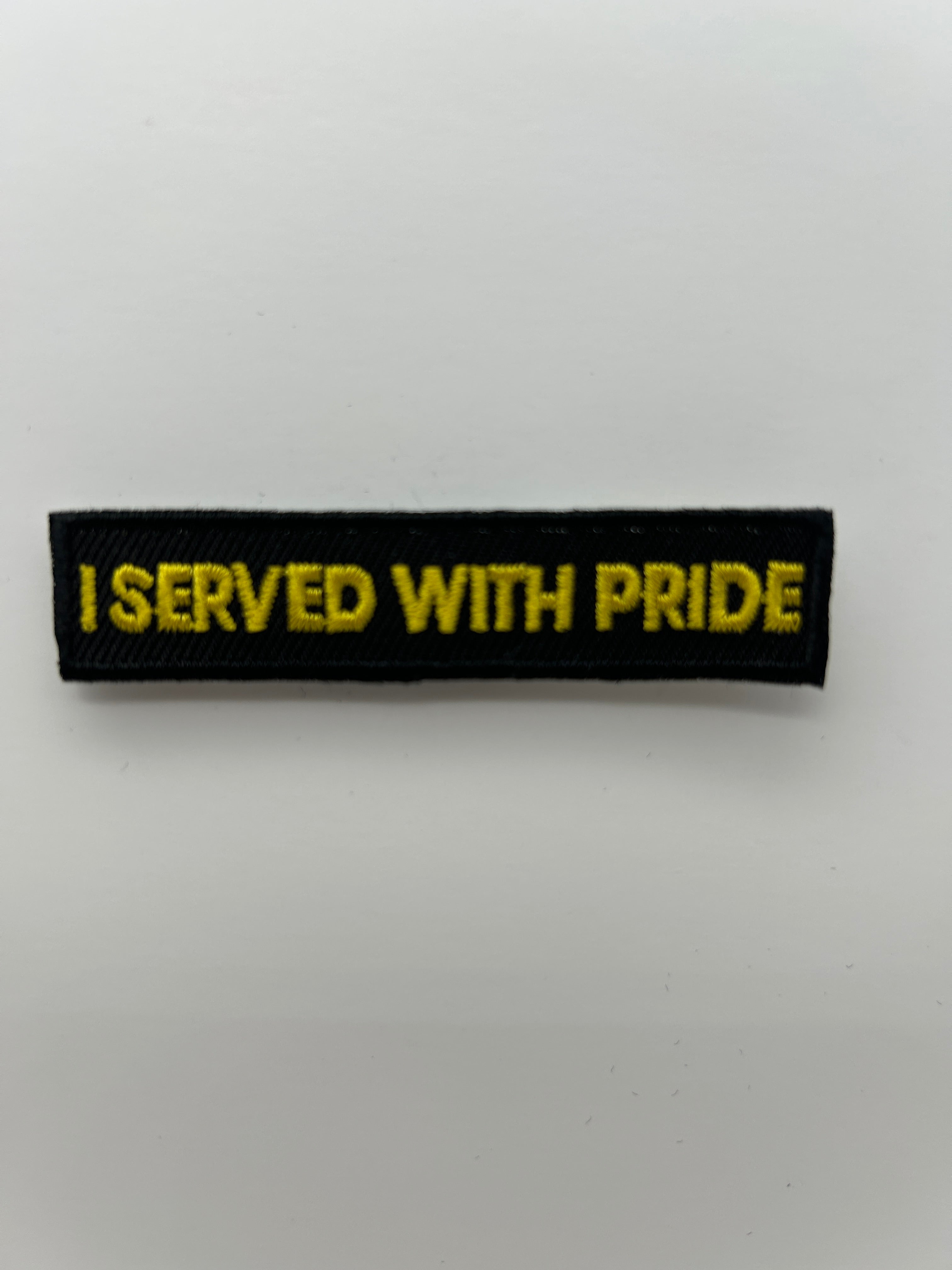 Military Patches: Tabs & Tiny Logo | I SERVED WITH PRIDE