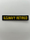 Military Patches: Tabs & Tiny Logo | US NAVY RETIRED