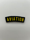 Military Patches: Tabs & Tiny Logo | AVIATION ARCH CONDENSED TEXT