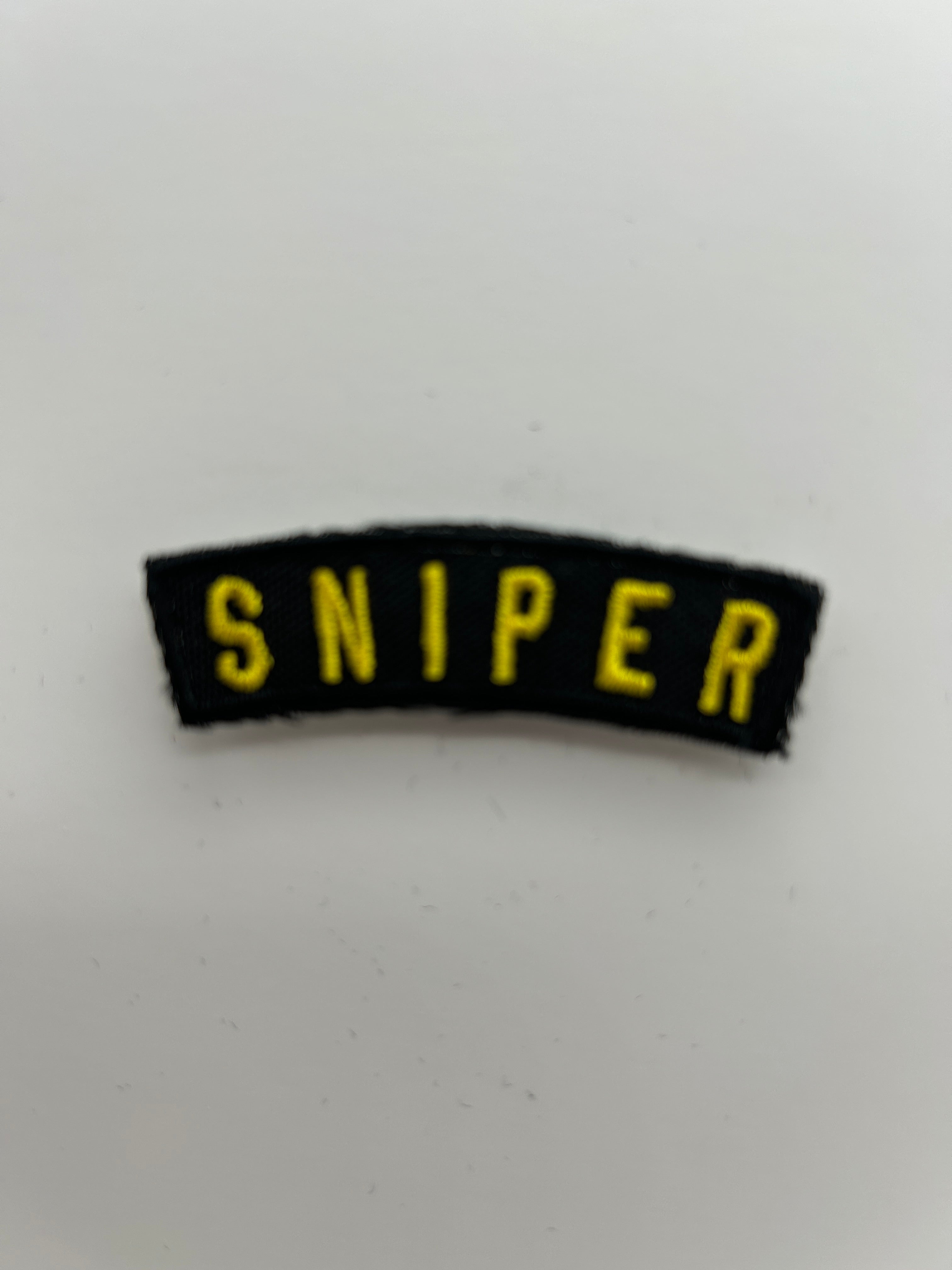 Military Patches: Tabs & Tiny Logo | SNIPER ARCH CONDENSED TEXT
