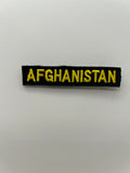 Military Patches: Tabs & Tiny Logo | AFGHANISTAN Bold Text
