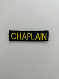 Military Patches: Tabs & Tiny Logo | CHAPLAIN Wide Text