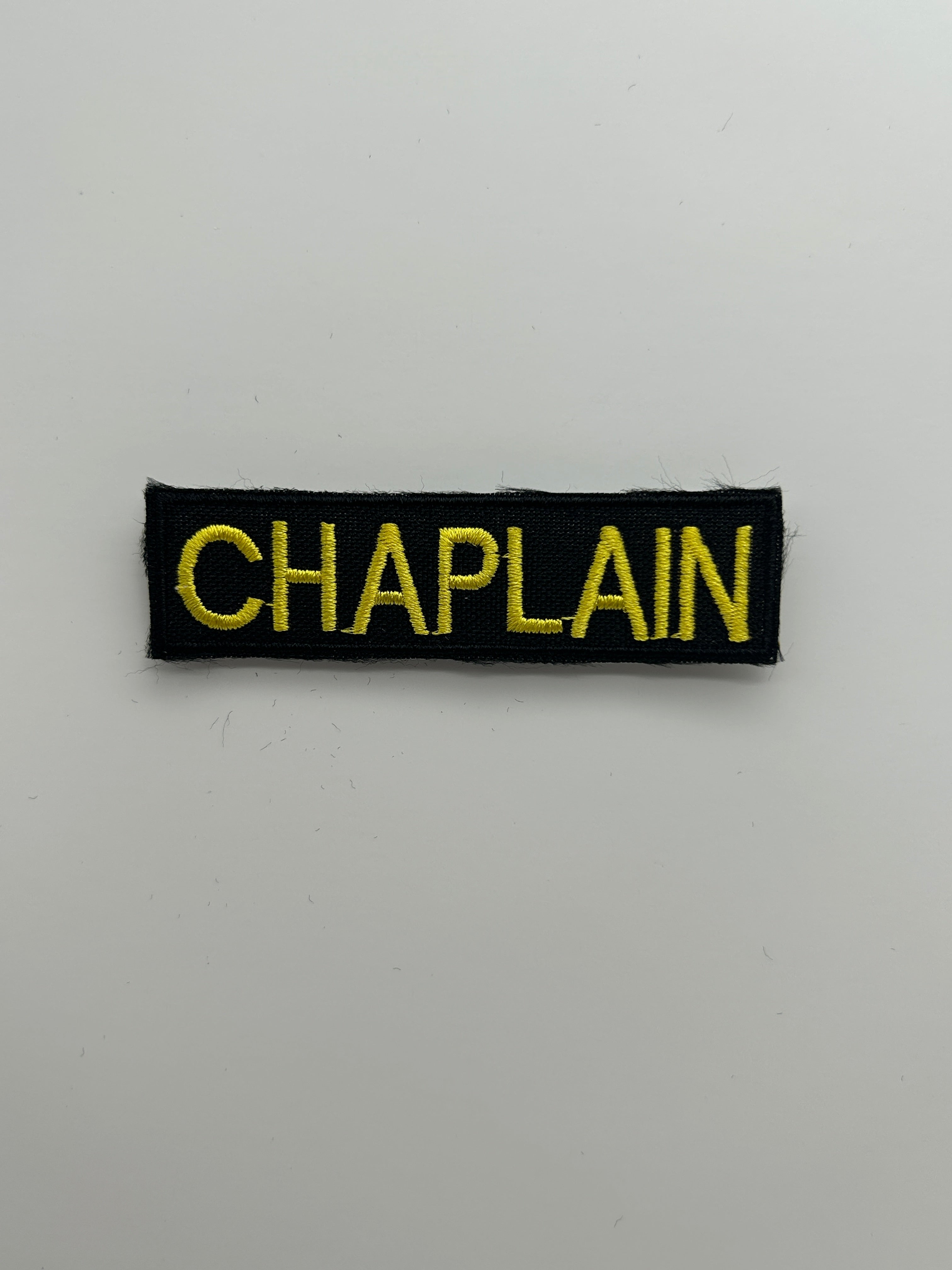 Military Patches: Tabs & Tiny Logo | CHAPLAIN Wide Text