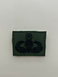 US Military Tabs and Tiny Logo 1 1/2 : Senior Parachutist Subdued | Military Hats & Pins