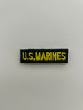 US Military Tabs and Tiny Logo 1 1/2: US Marines Small Black | Military Hats & Pins