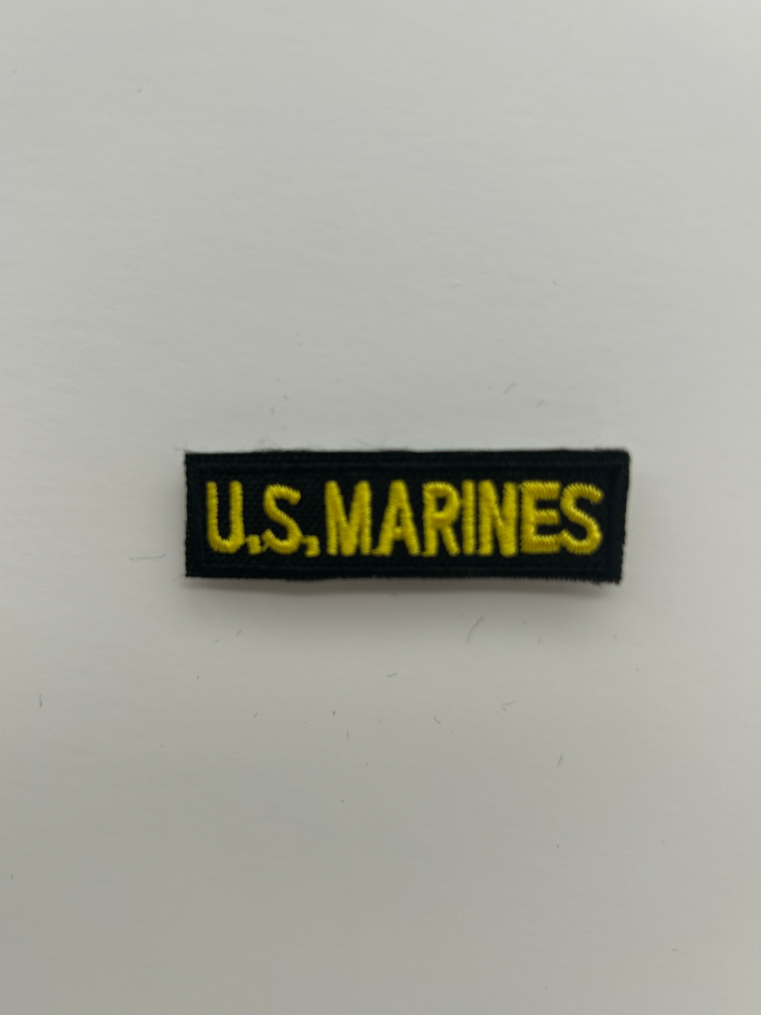 US Military Tabs and Tiny Logo 1 1/2: US Marines Small Black | Military Hats & Pins