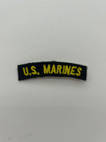 US Military Tabs and Tiny Logo 1 1/2: U.S Marines Arch Black Small  | Military Hats & Pins
