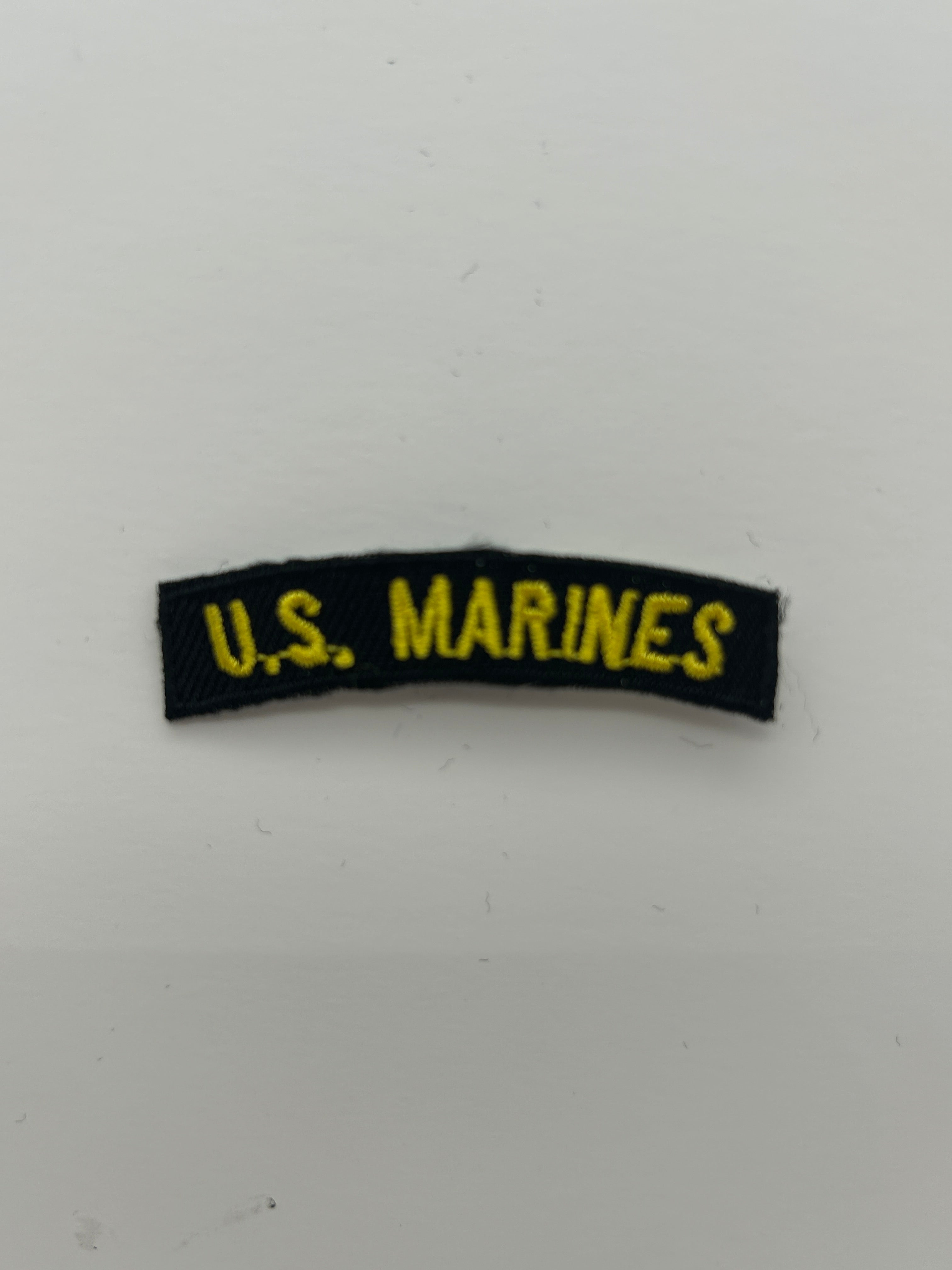 US Military Tabs and Tiny Logo 1 1/2: U.S Marines Arch Black Small  | Military Hats & Pins