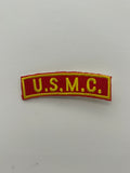 US Military Tabs and Tiny Logo 1 1/2: US Marines "USMC" Red  | Military Hats & Pins