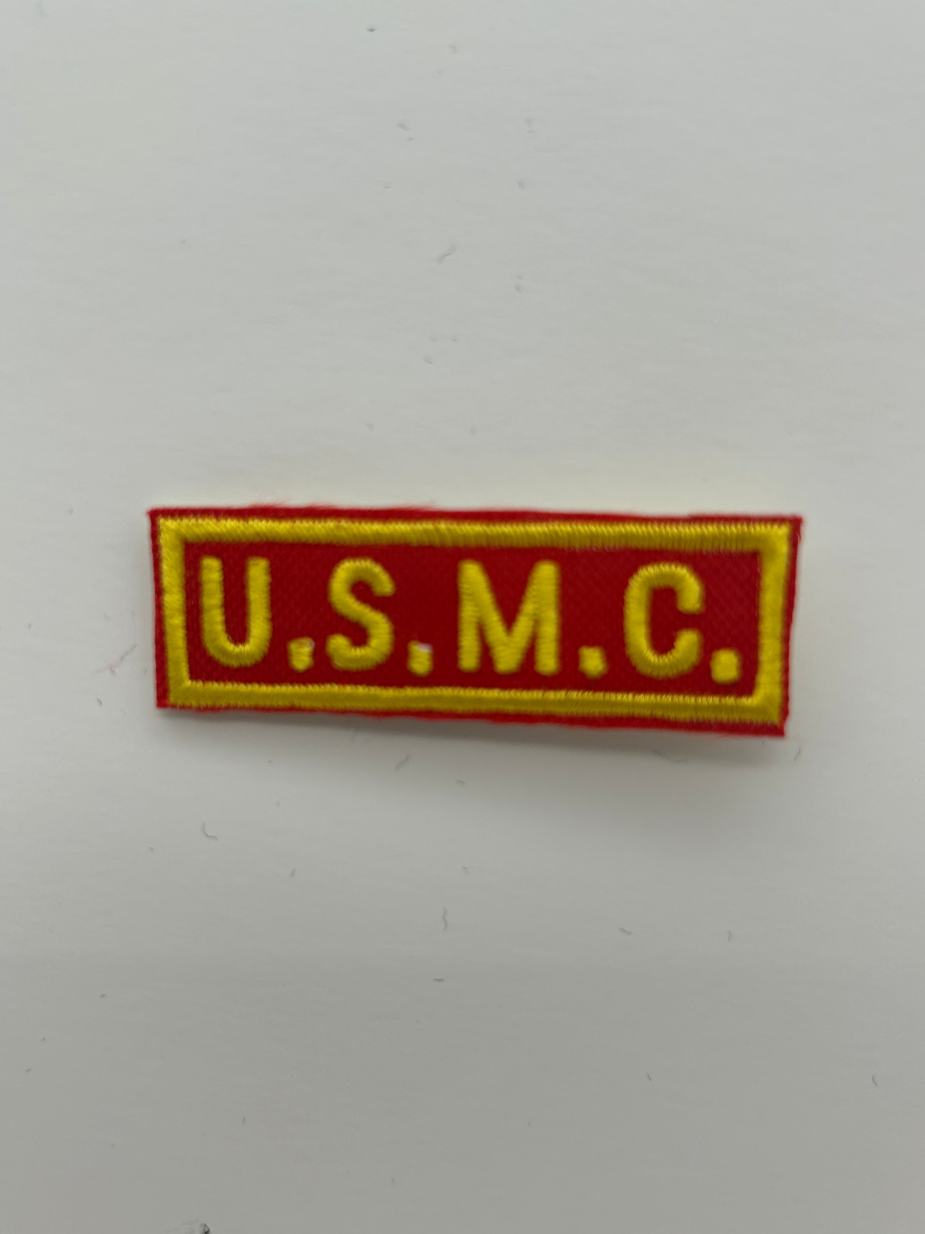 US Military Tabs and Tiny Logo 1 1/2: US Marines USMC Red Small | Military Hats & Pins