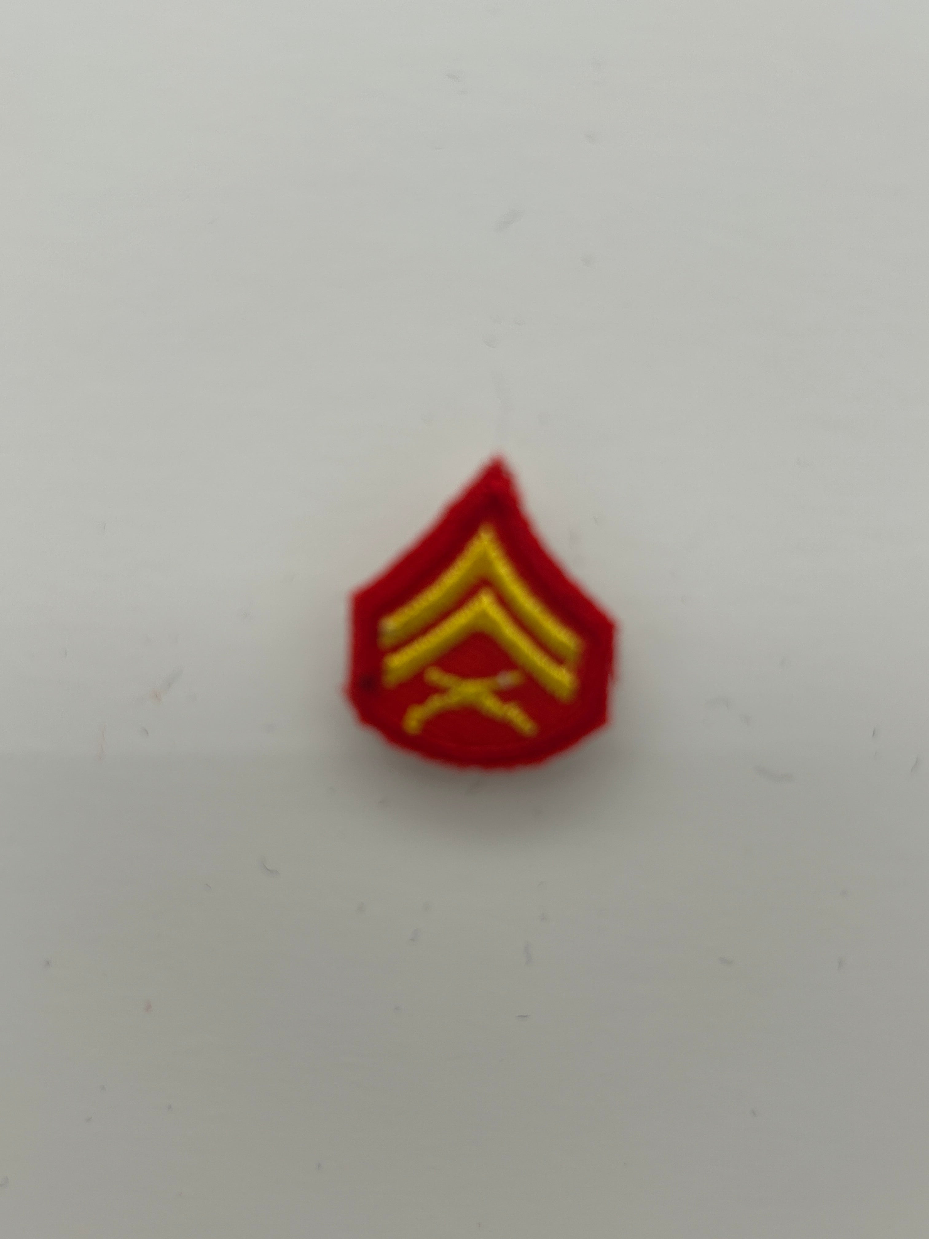 US Military Tabs and Tiny Logo 1 1/2 : USMC Corporal CPL Rank Patch | Military Hats & Pins