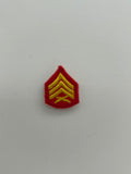 US Military Tabs and Tiny Logo 1 1/2 : USMC Sergeant SGT Rank Patch | Military Hats & Pins