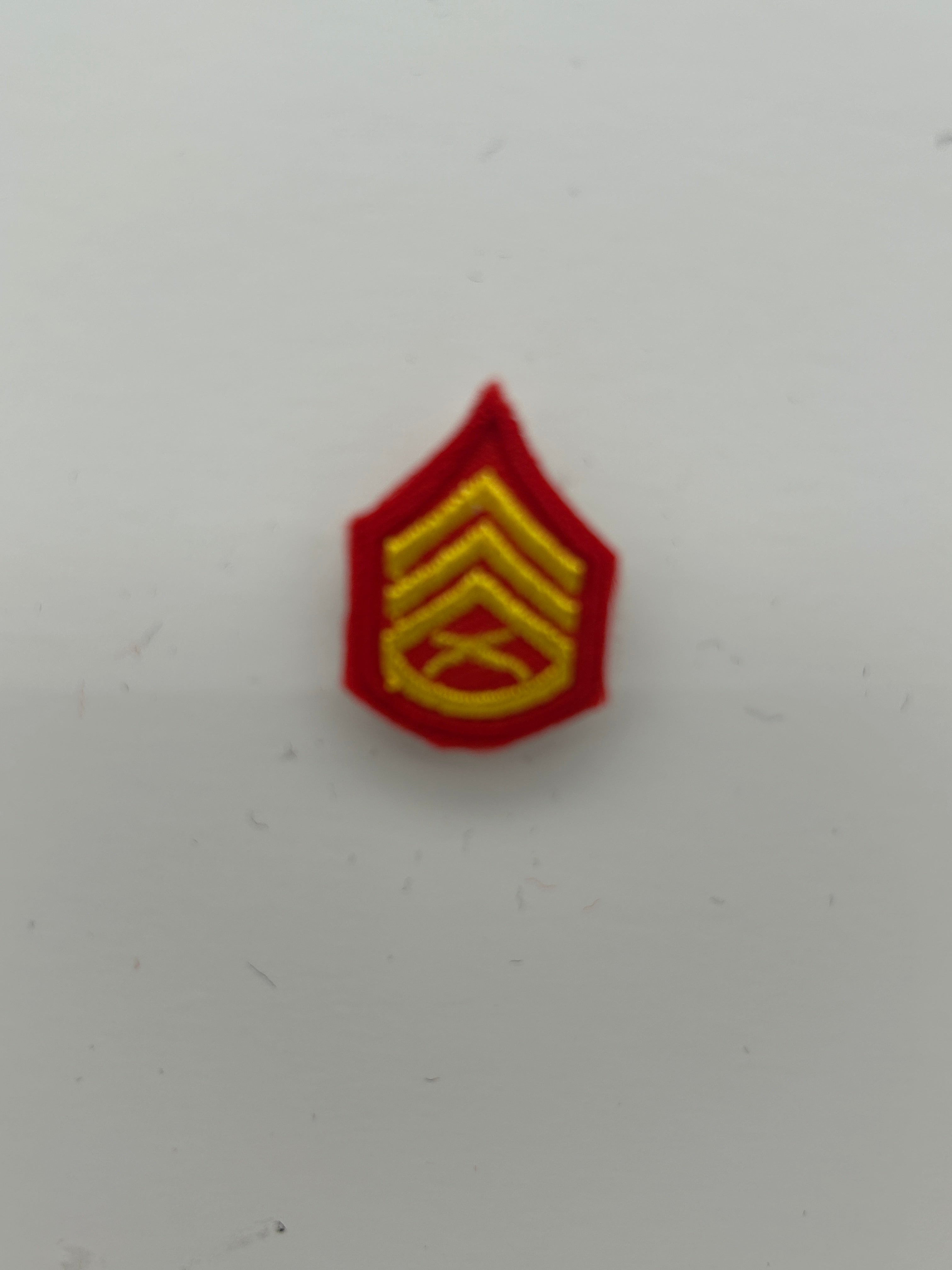 US Military Tabs and Tiny Logo 1 1/2 : USMC Staff Sergeant SSgt Rank Patch | Military Hats & Pins