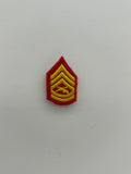 US Military Tabs and Tiny Logo 1 1/2 : USMC Gunnery Sergeant GySgt Rank Patch | Military Hats & Pins