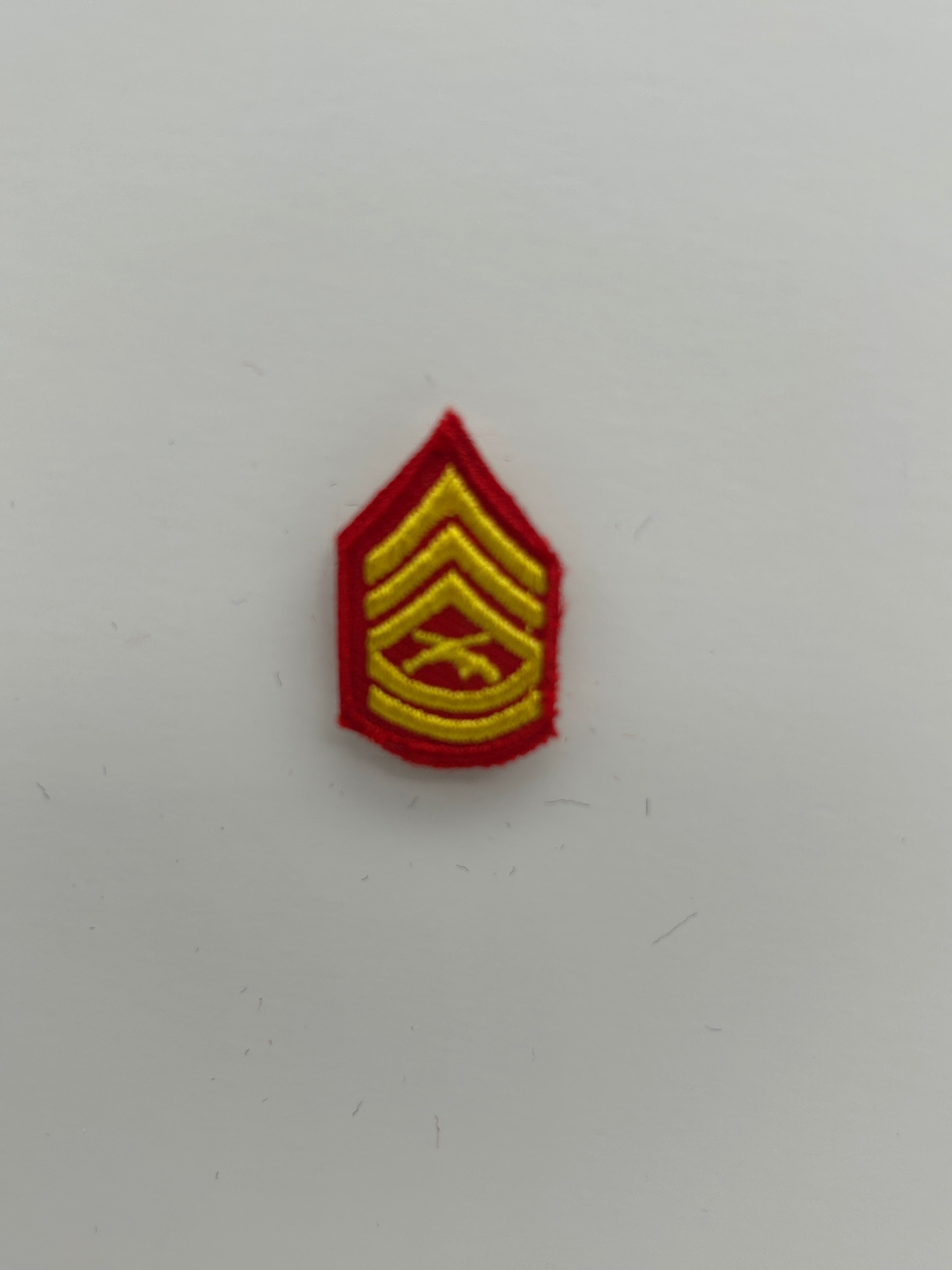 US Military Tabs and Tiny Logo 1 1/2 : USMC Gunnery Sergeant GySgt Rank Patch | Military Hats & Pins