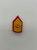 US Military Tabs and Tiny Logo 1 1/2 : USMC Master Sergeant MSgt Rank Patch | Military Hats & Pins