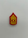 US Military Tabs and Tiny Logo 1 1/2 : USMC First Sergeant 1stSgt Rank Patch | Military Hats & Pins