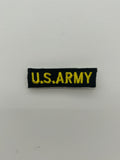 US Military Tabs and Tiny Logo 1 1/2 : US. Army Black Small Patch | Military Hats & Pins
