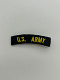 US Military Tabs and Tiny Logo 1 1/2 : U.S Army Black Arch Small Patch | Military Hats & Pins
