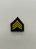 US Military Tabs and Tiny Logo 1 1/2: US Army Sergeant SGT E-5 Rank Patch | Military Hats & Pins