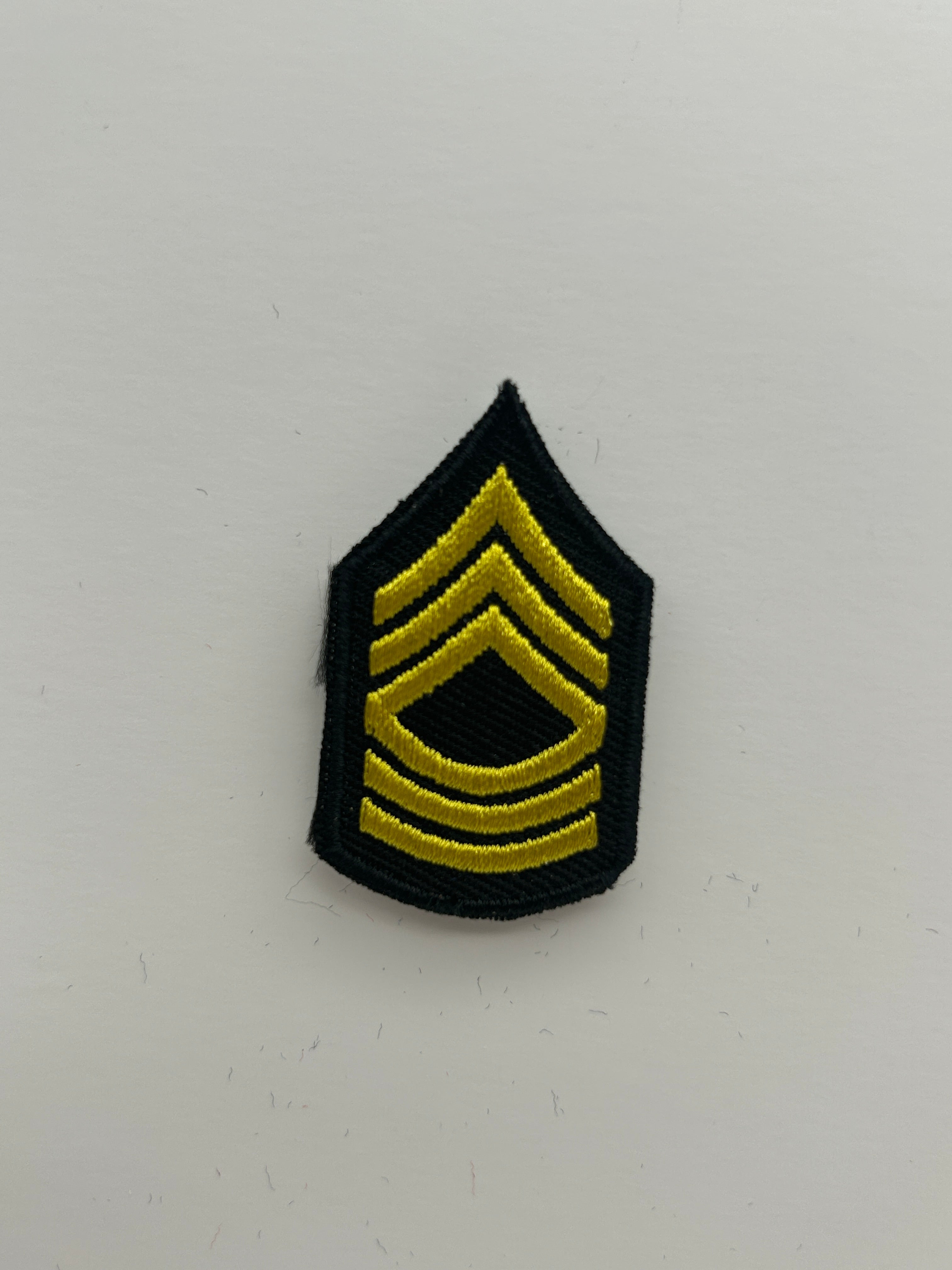 US Military Tabs and Tiny Logo 1 1/2: US Army Master Sergeant MSG E-8 Rank Patch | Military Hats & Pins