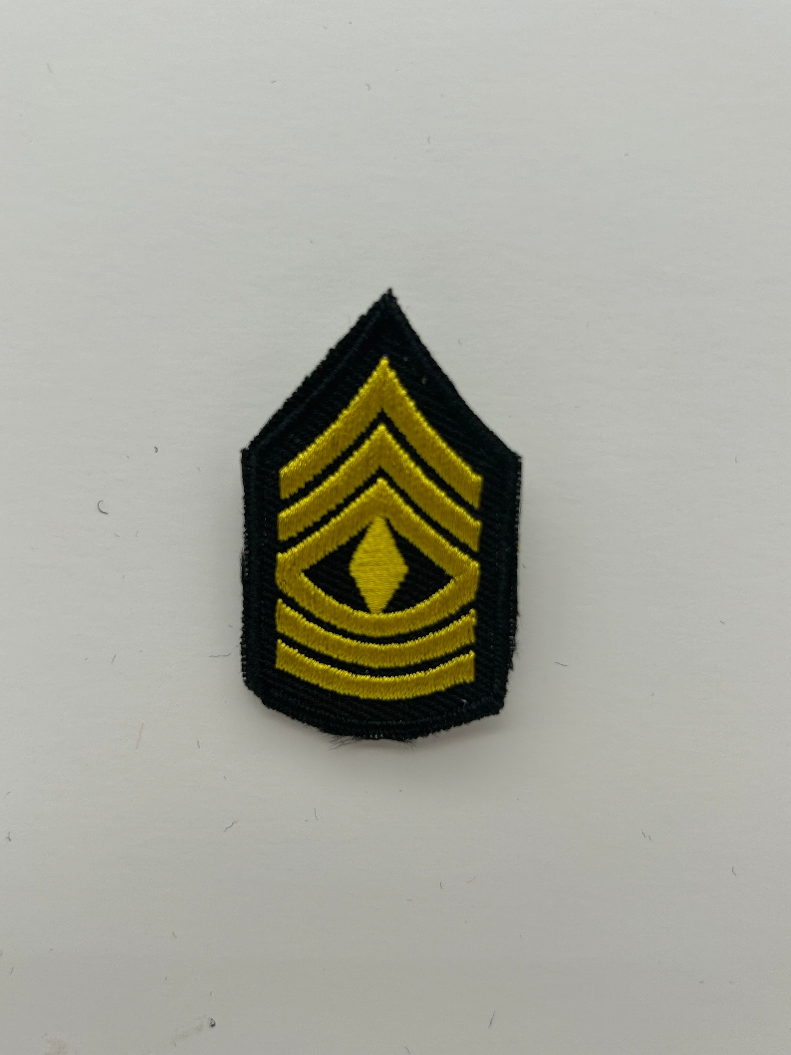 US Military Tabs and Tiny Logo 1 1/2:  US Army First Sergeant 1SG E-8 Rank Patch | Military Hats & Pins