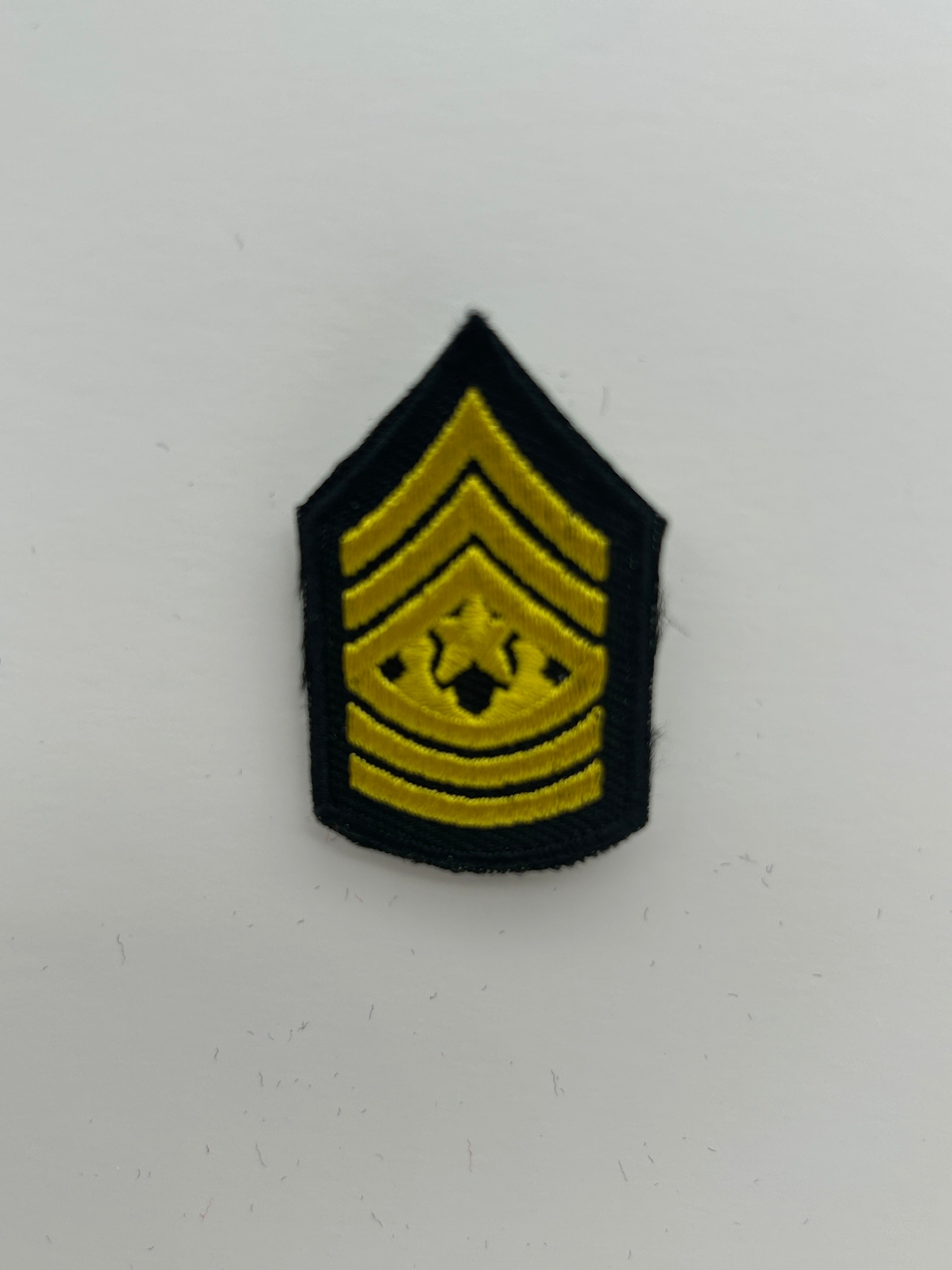 US Military Tabs and Tiny Logo 1 1/2:  US Army Sergeant Major SGM E-9 Rank Patch | Military Hats & Pins