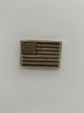 US Military Tabs and Tiny Logo 1 1/2 : US Flag Patch Subdued Tan/Brown  | Military Hats & Pins