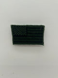 US Military Tabs and Tiny Logo 1 1/2:  US Flag Patch Subdued Olive Drab Green - Tactical Military Style Patch | Military Hats & Pins