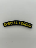 US Military Tabs and Tiny Logo 1 1/2 : Special Forces Black Arch Patch  | Military Hats & Pins