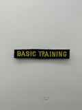 US Military Tabs and Tiny Logo 1 1/2 : Basic Training Black Patch | Military Hats & Pins