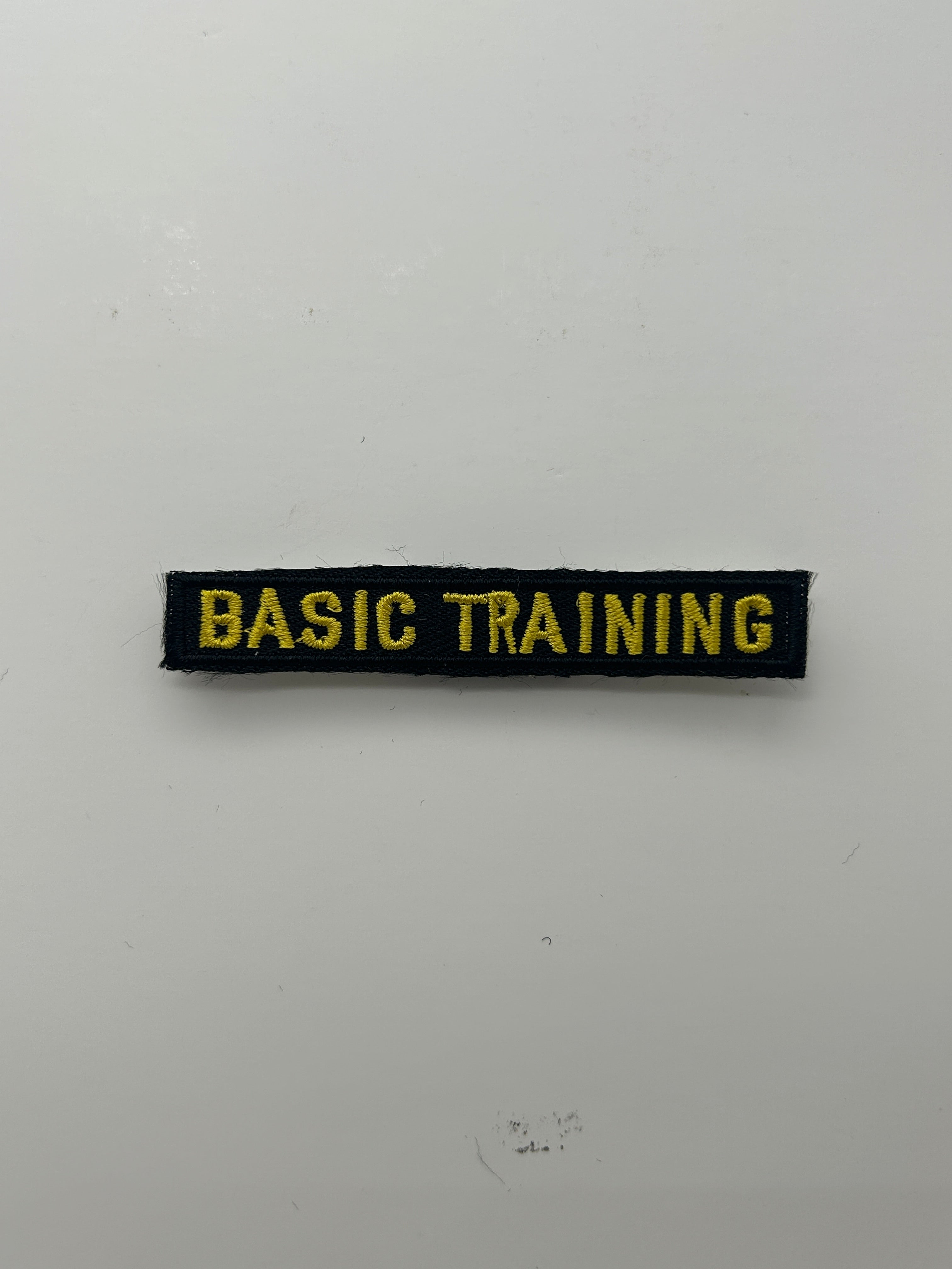 US Military Tabs and Tiny Logo 1 1/2 : Basic Training Black Patch | Military Hats & Pins