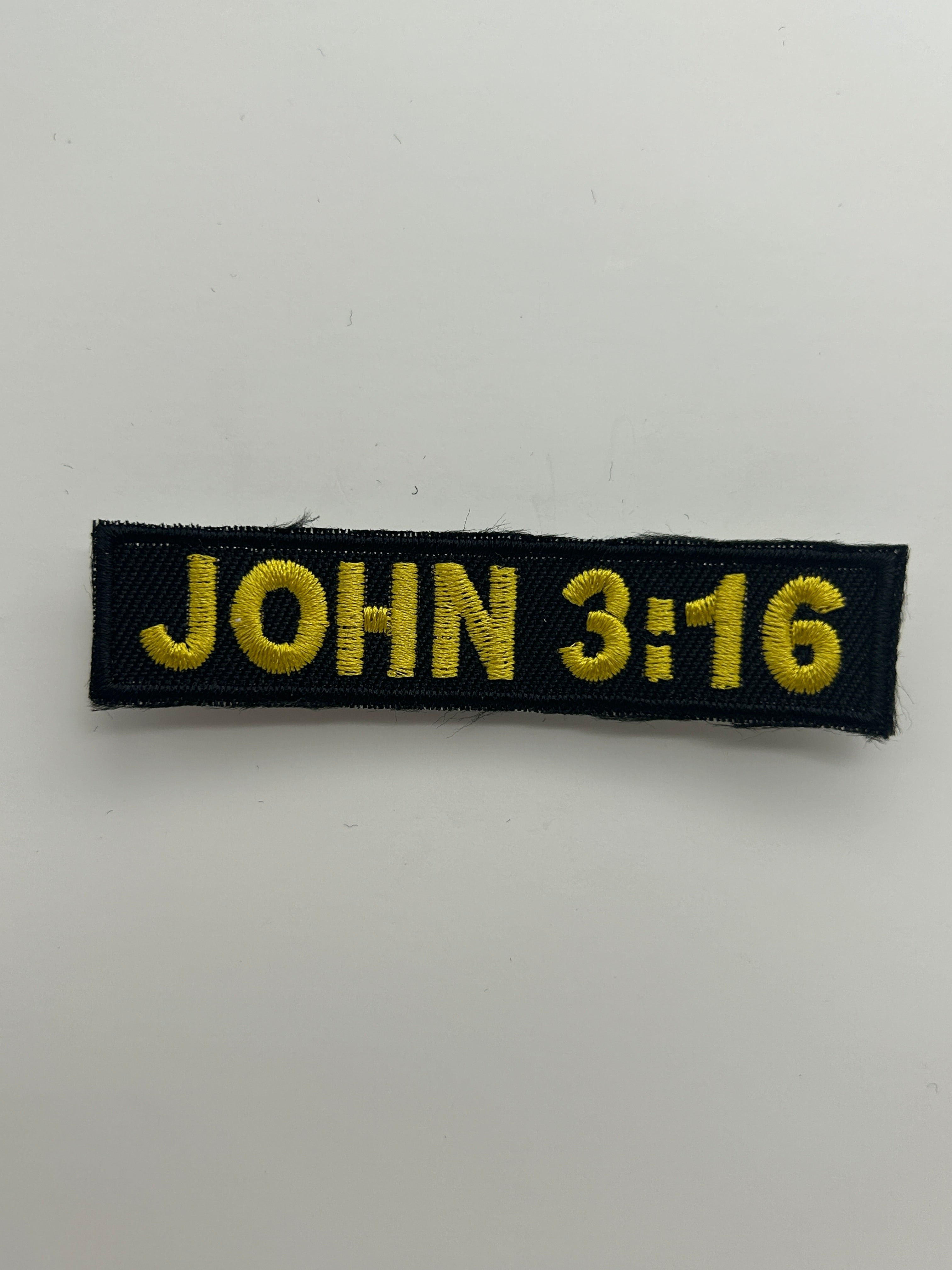 US Veteran Favorites: John 3:16 Small Black Patch | Military Hats & Pins 5