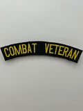 US Veteran Favorites: Combat Veteran Black Arch Patch | Military Hats & Pins