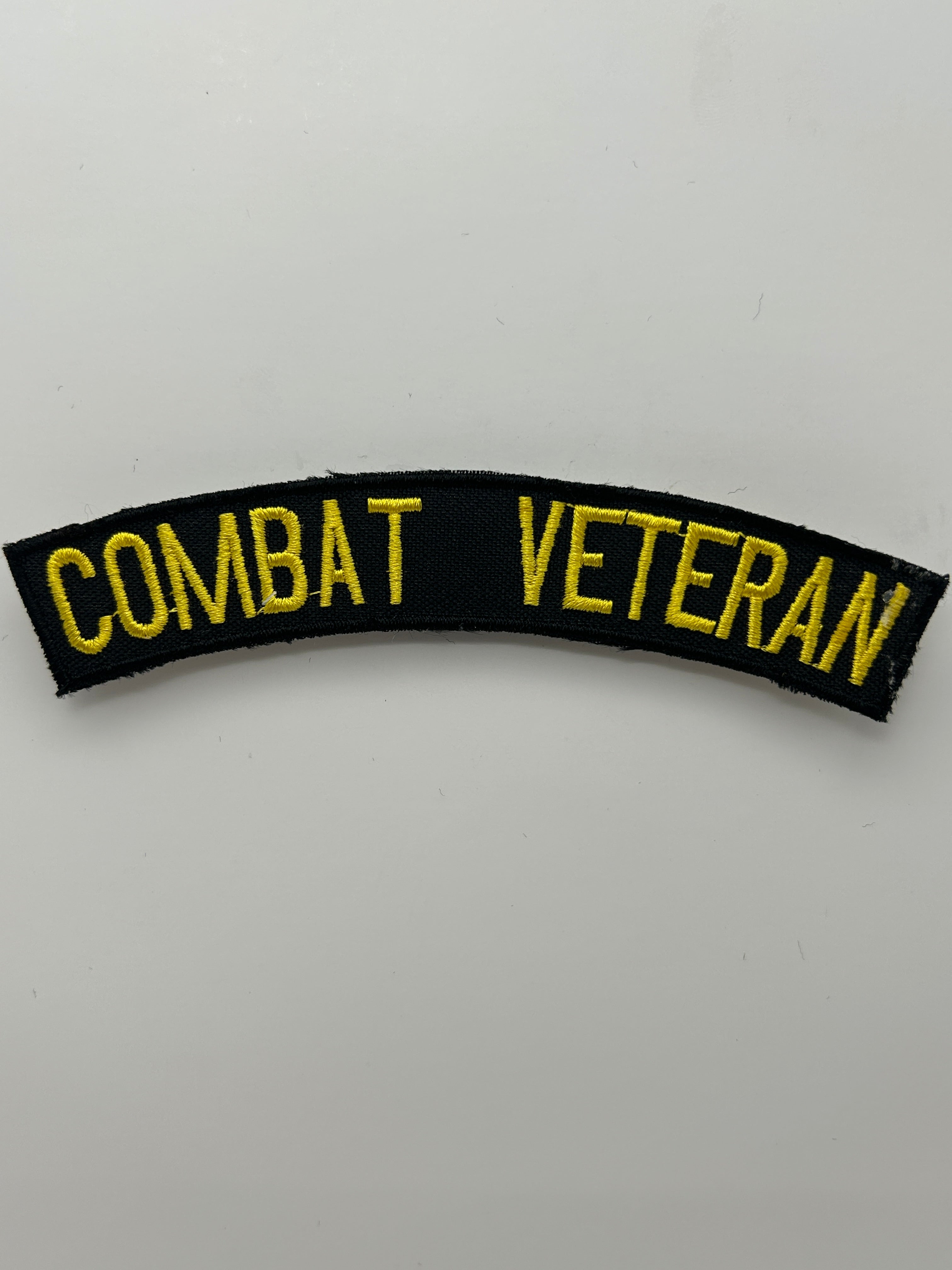 US Veteran Favorites: Combat Veteran Black Arch Patch | Military Hats & Pins