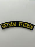 US Veteran Favorites: Vietnam Veteran Black Arch Patch | Military Hats & Pins