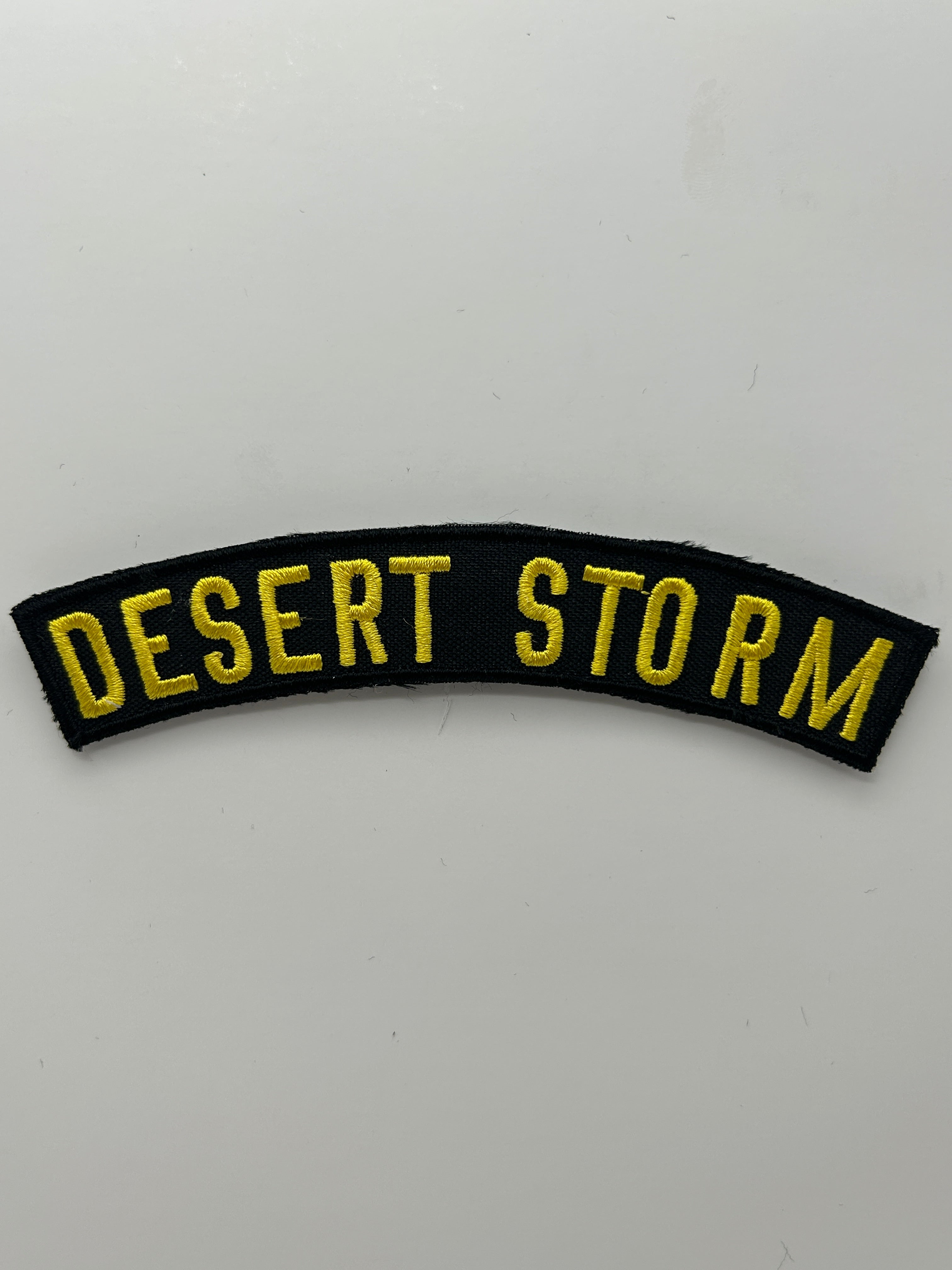US Veteran Favorites: Desert Storm Black Arch Patch | Military Hats & Pins