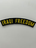 US Veteran Favorites: Iraqi Freedom Black Arch Patch | Military Hats & Pins