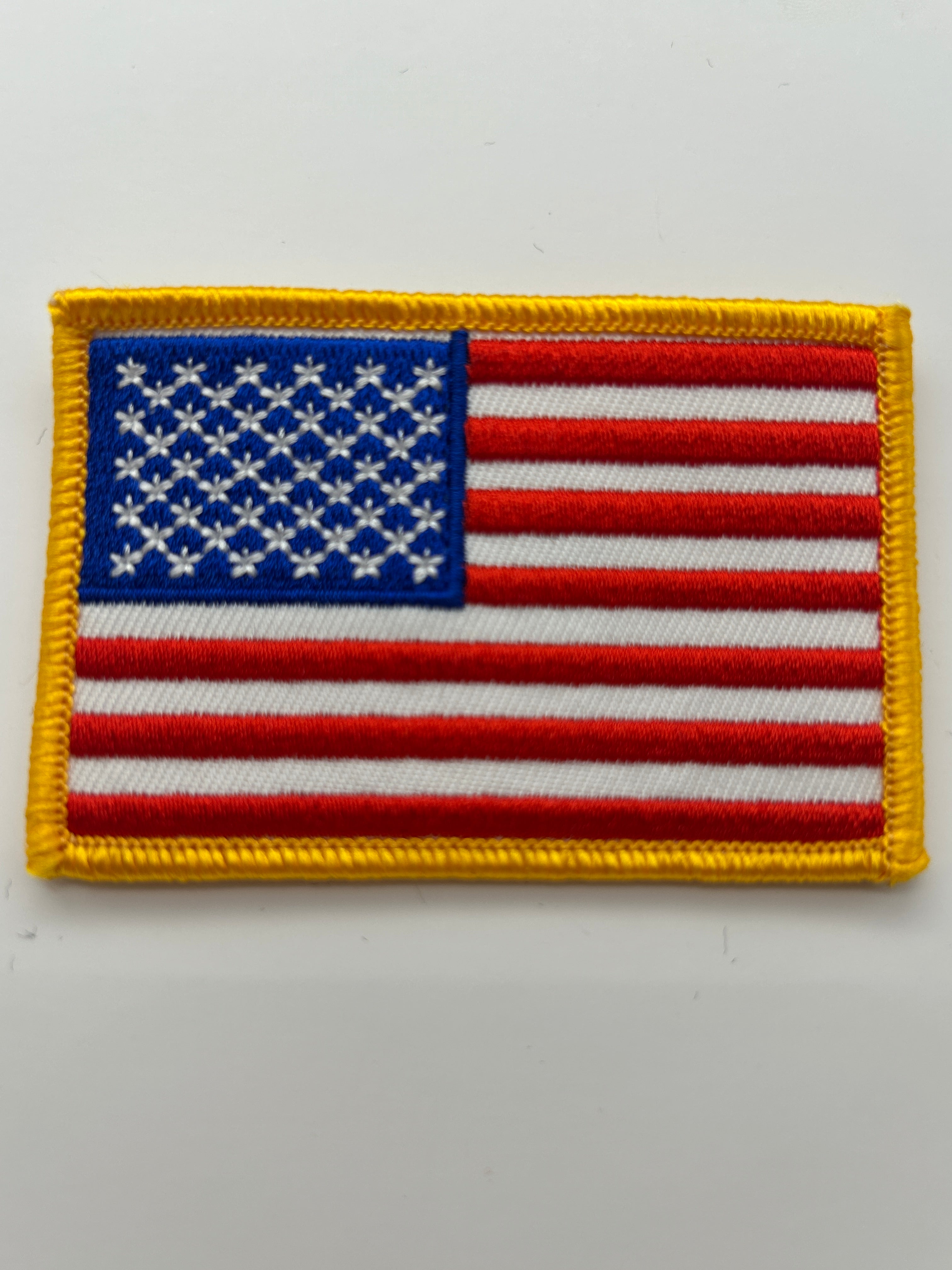 US Veteran Favorites: Gold Border Flag | Military Hats & Pins