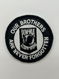 US Veteran Favorites: POW MIA "Our Brothers Are Never Forgotten" Patch | Military Hats & Pins